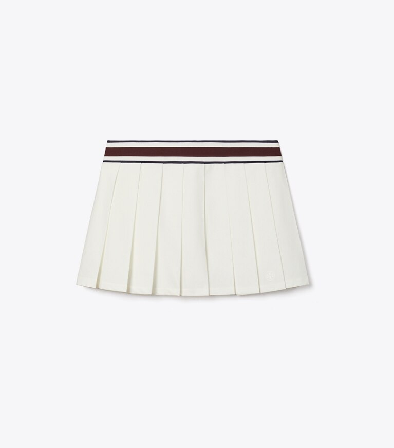 Tory Burch diseñador prendas inferiores Falda de tenis plisada en Snow White frente