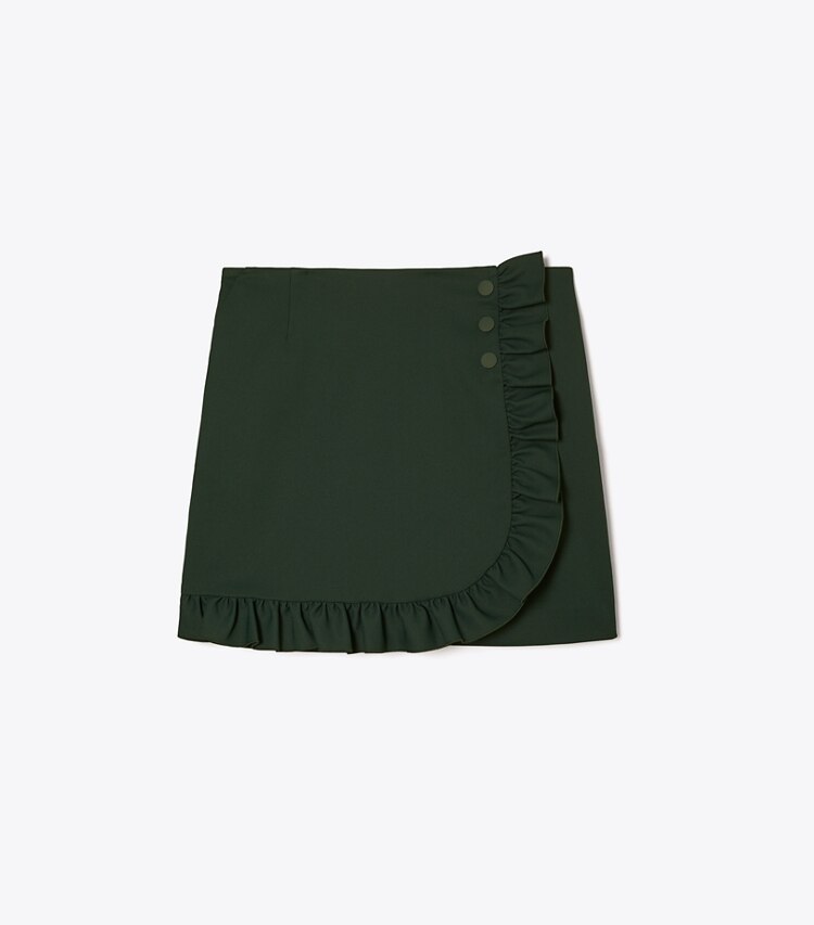 Tory Sport diseñador prendas de abajo Falda pantalón de sarga técnica con volantes en Conifer frente