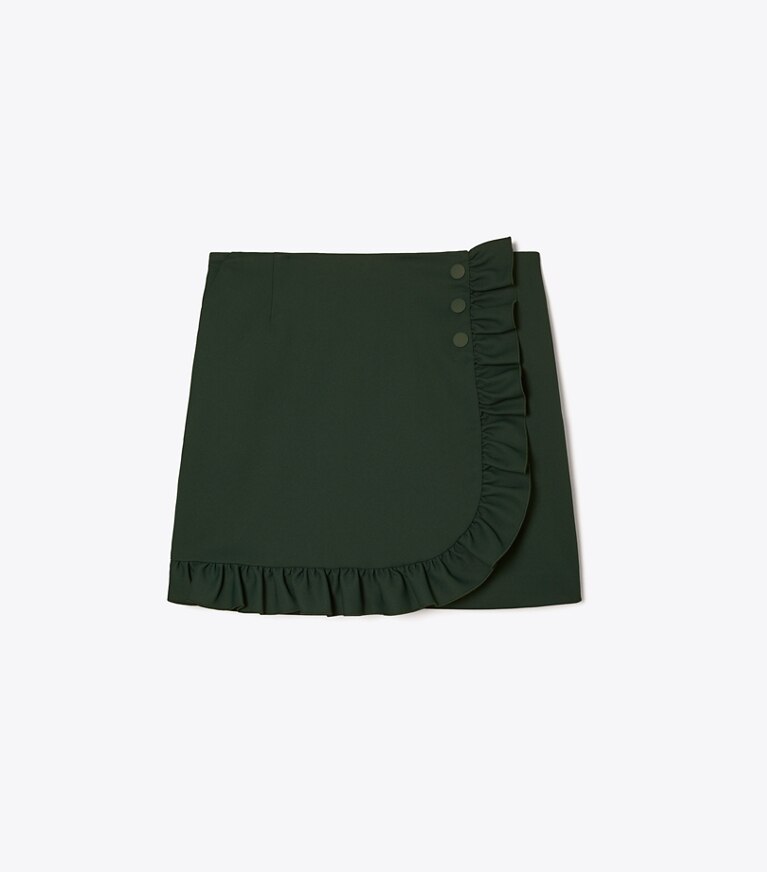 Tory Sport diseñador prendas de abajo Falda pantalón de sarga técnica con volantes en Conifer frente