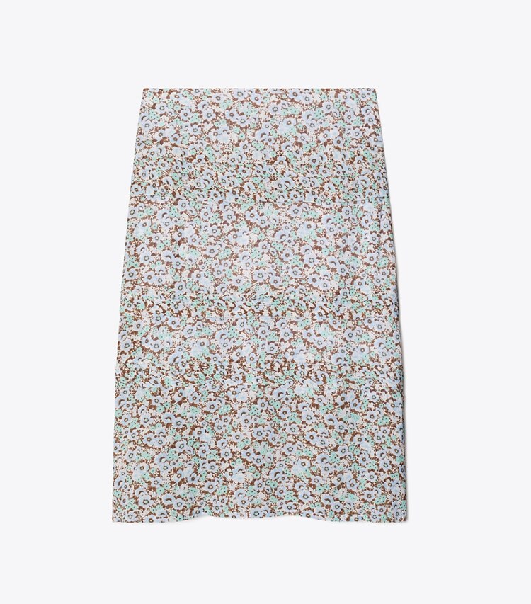 Tory Burch diseñador prendas inferiores Falda plisada de viscosa en Blue Floral frente