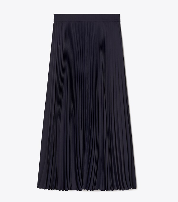 Tory Burch diseñador prendas inferiores Falda plisada en Medium Navy frontal