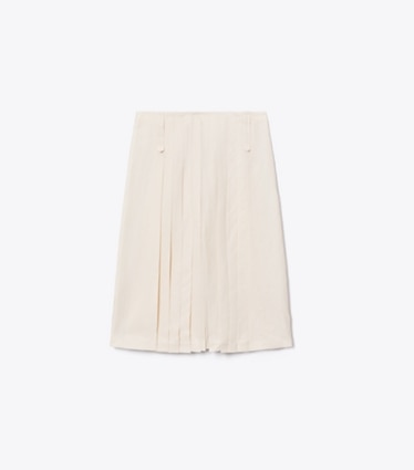 Tory Burch diseñador prendas inferiores Falda plisada en Cream frente