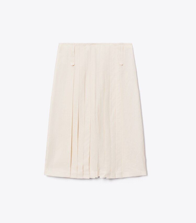 Tory Burch diseñador prendas inferiores Falda plisada en Cream frente