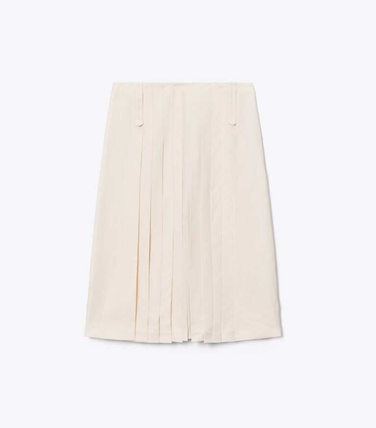 Tory Burch diseñador prendas inferiores Falda plisada en Cream frente