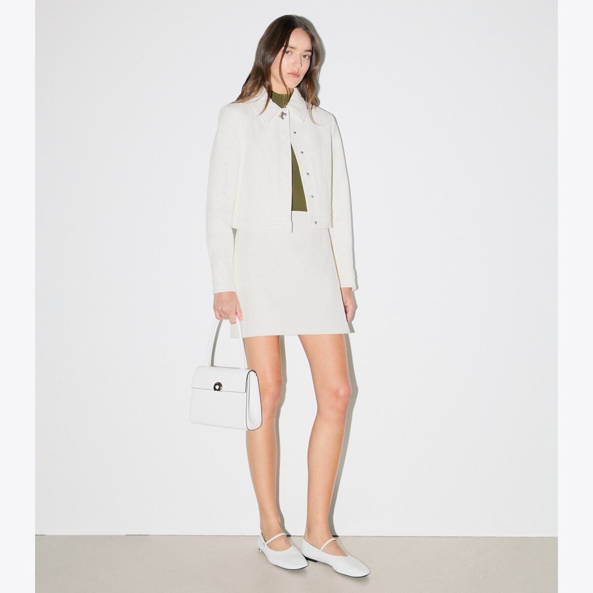 Faux Crinkle Leather Skirt: Women's Designer Bottoms | Tory