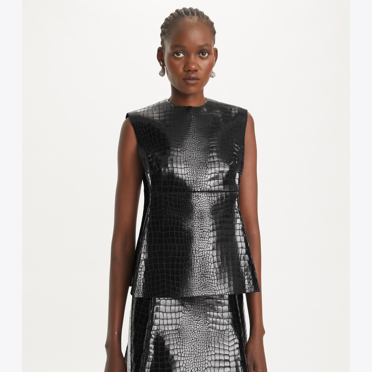Faux Croc Top: Women's Designer Tops | Tory Burch