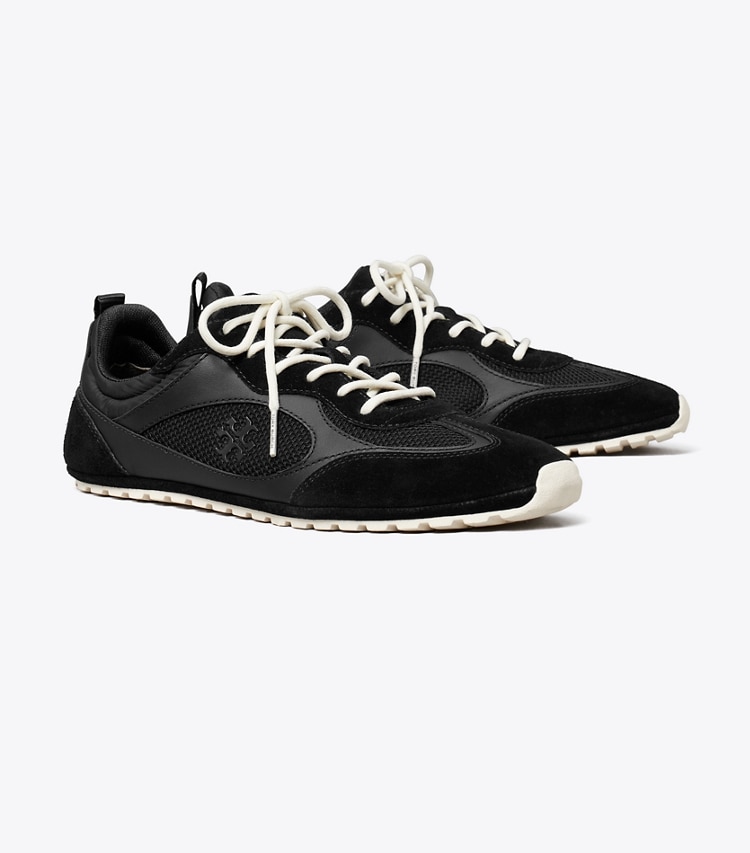 Tory Burch designer sneakers Field Sneaker in PERFECT BLACK angle