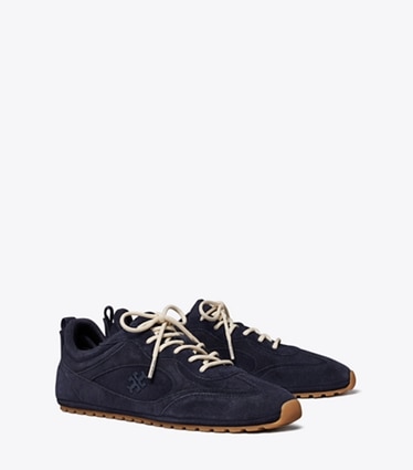 Tory Burch designer sneakers Field Sneaker in NEW NAVY angle
