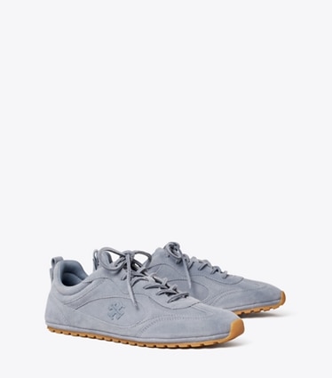 Tory Burch designer sneakers Field Sneaker in DUSKY BLUE angle