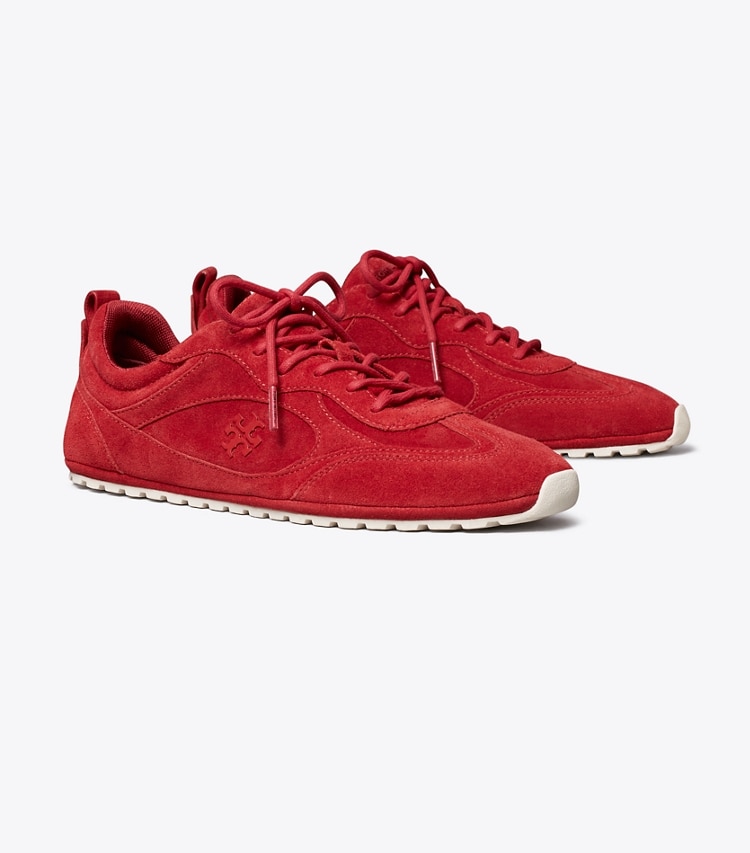 Tory Burch designer sneakers Field Sneaker in TOUCAN RED angle
