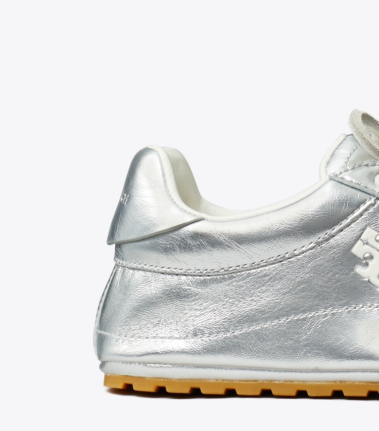 Tory Burch designer sneakers Field Sneaker in ARGENTO detail