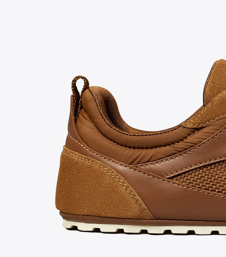 Tory Burch designer sneakers Field Sneaker in COGNAC BROWN detail