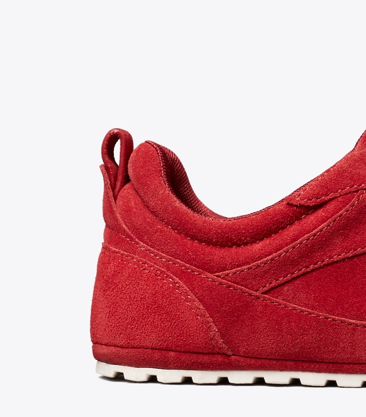 Tory Burch designer sneakers Field Sneaker in TOUCAN RED detail