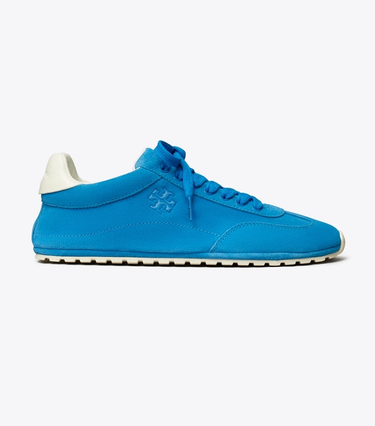 Tory Burch designer sneakers Field Sneaker in CAVE BLUE / BLANC angle