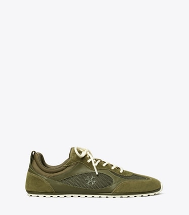 Tory Burch designer sneakers Field Sneaker in DARK OLIVE side