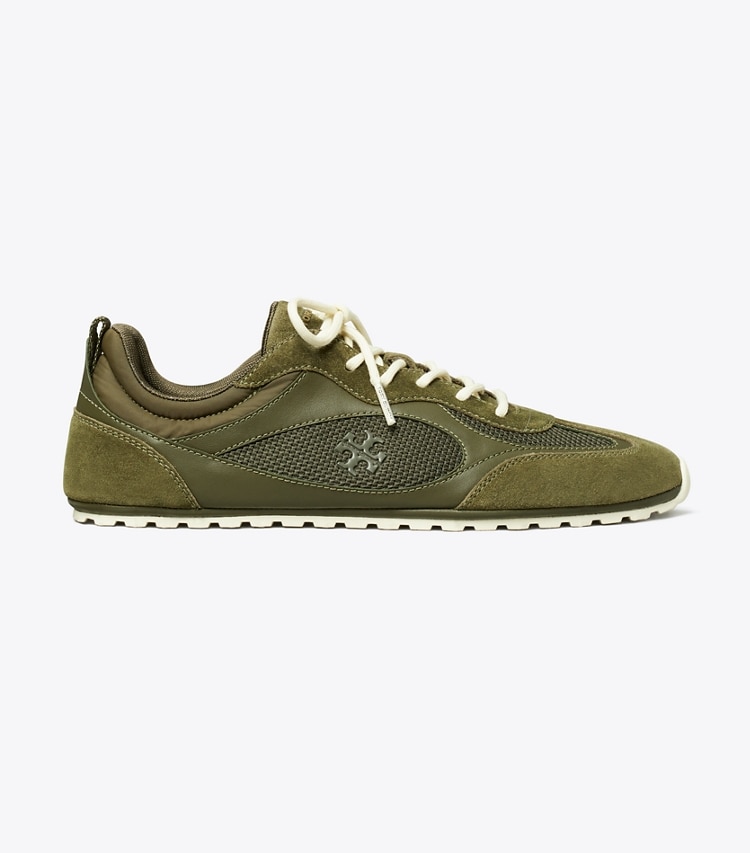 Tory Burch designer sneakers Field Sneaker in DARK OLIVE side