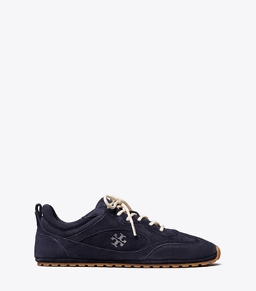 Tory Burch designer sneakers Field Sneaker in NEW NAVY side