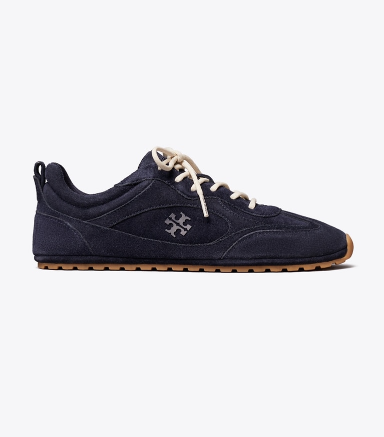 Tory Burch designer sneakers Field Sneaker in NEW NAVY side