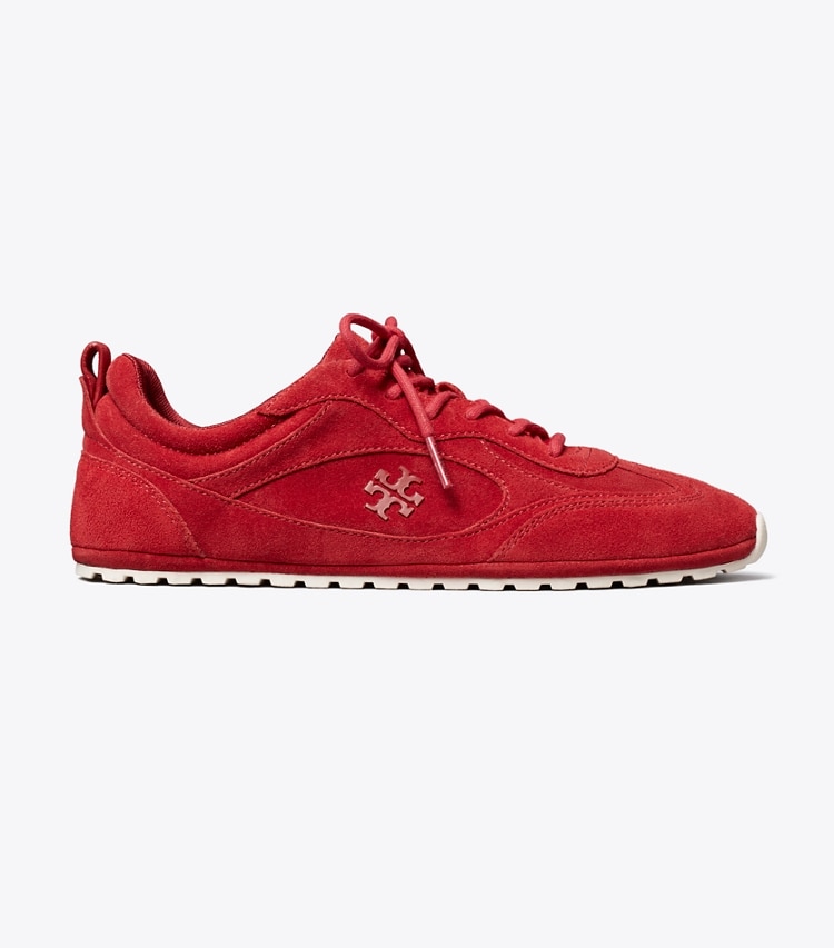 Tory Burch designer sneakers Field Sneaker in TOUCAN RED side
