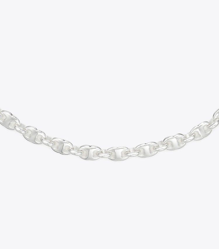 Tory Burch designer halsketten Filigrane Gemini Halskette in Light Silver detail