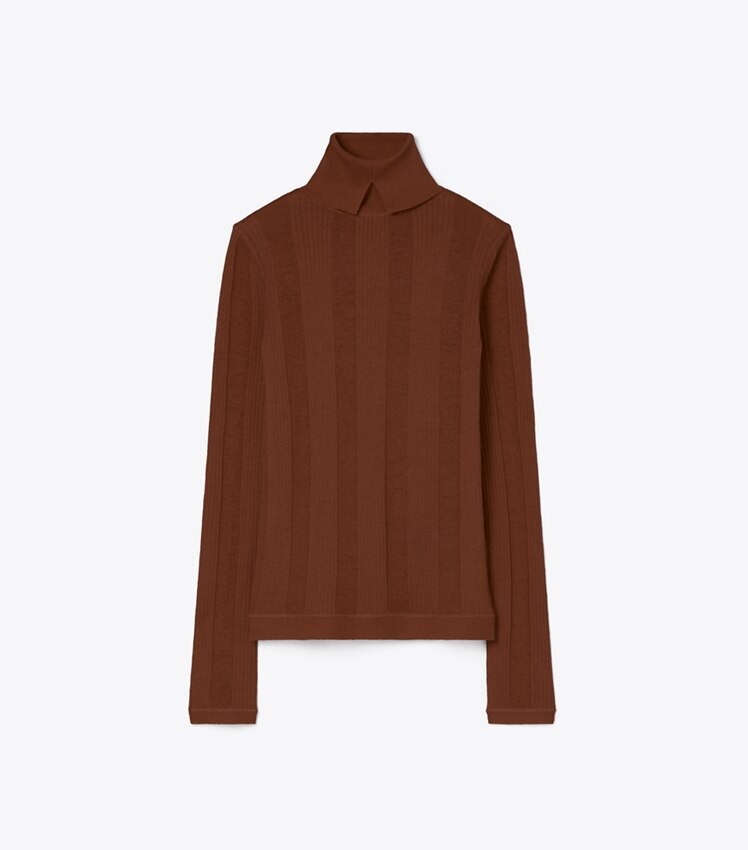 Fine Rib Turtleneck by Tory Burch