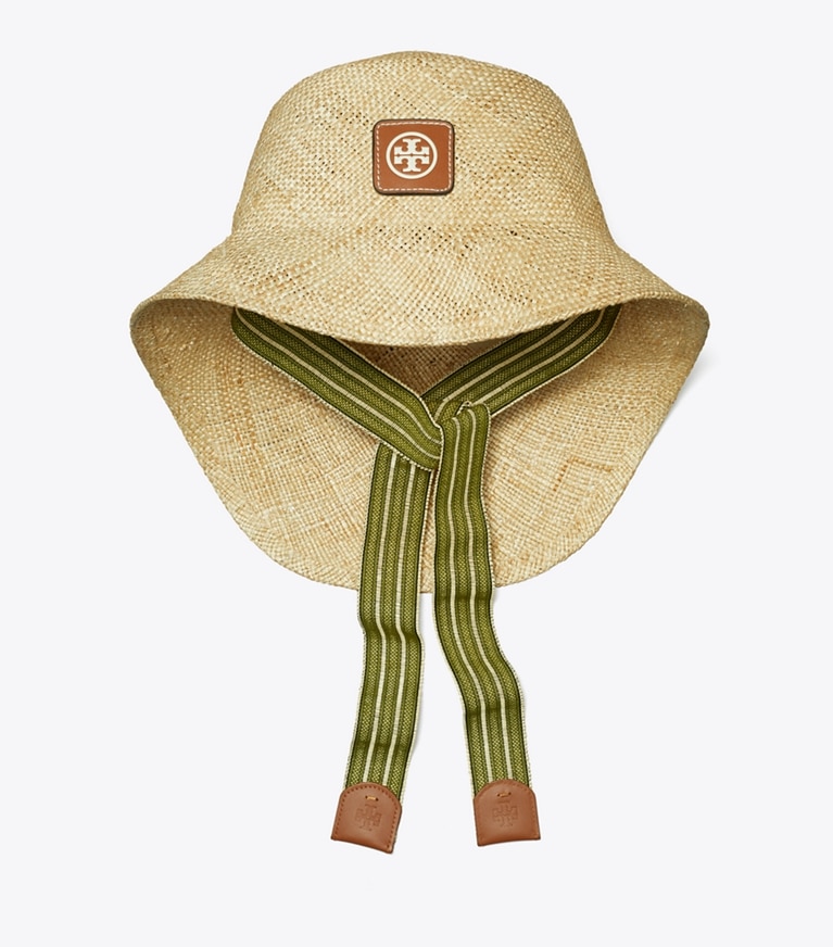 Tory Burch designer mützen Fischerhut aus Stroh in Natural angle
