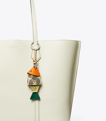 Tory Burch designer bag charms & key rings Fish Bag Charm in Multi detail