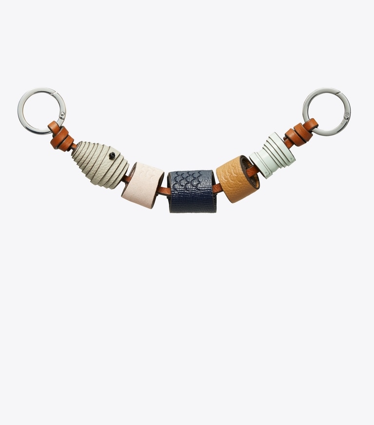 Tory Burch designer bag charms & key rings Fish Bag Charm in Multi front