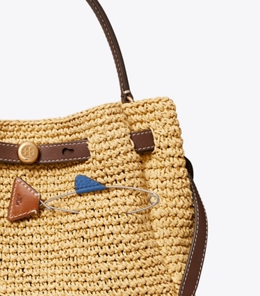 Tory Burch designer bag charms & key rings Fish Bag Pin in Multi detail