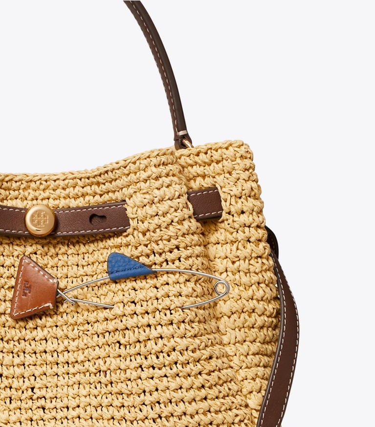 Tory Burch designer bag charms & key rings Fish Bag Pin in Multi detail