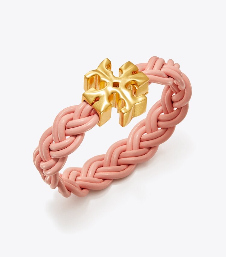 Tory Burch designer bracelets Fisherman Bracelet in Rolled Gold / Pink detail