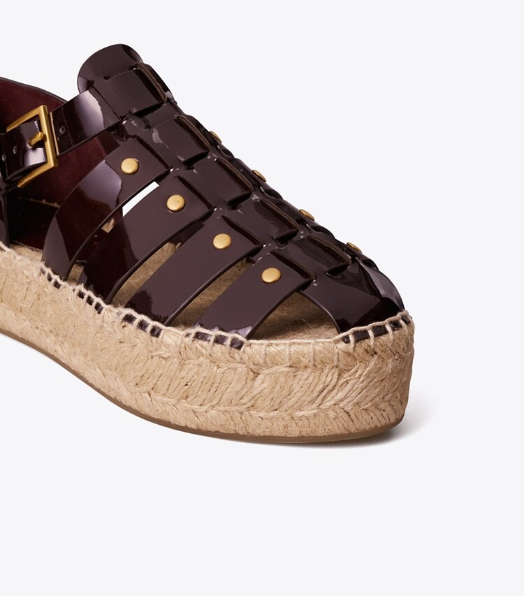 Tory Burch designer エスパドリーユ フィッシャーマン プラットフォーム エスパドリーユ in AMARONE ディテール