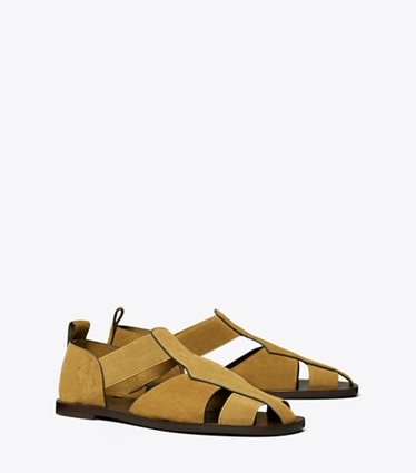 Tory Burch designer sandals Fisherman Sandal in DEEP UMBER angle