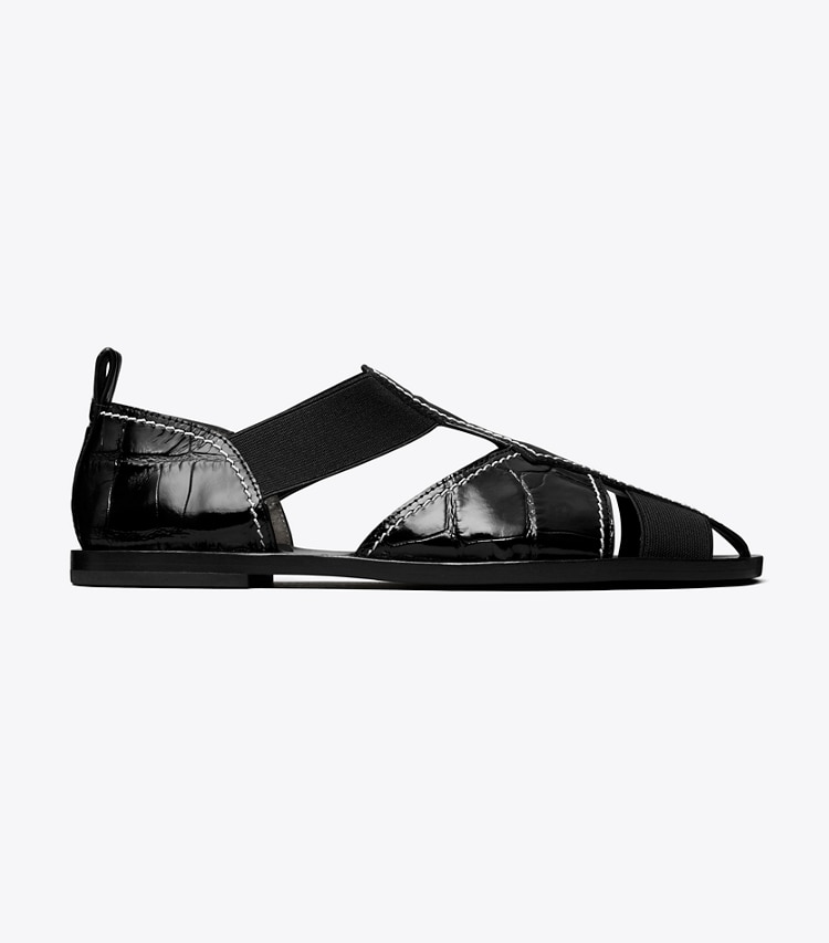 Tory Burch designer sandals Fisherman Sandal in PERFECT BLACK side