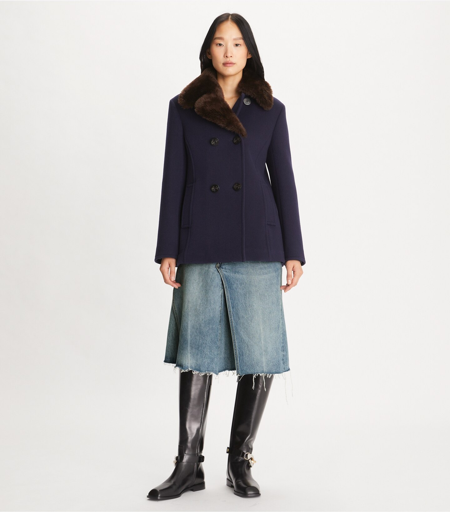 Flannel Peacoat