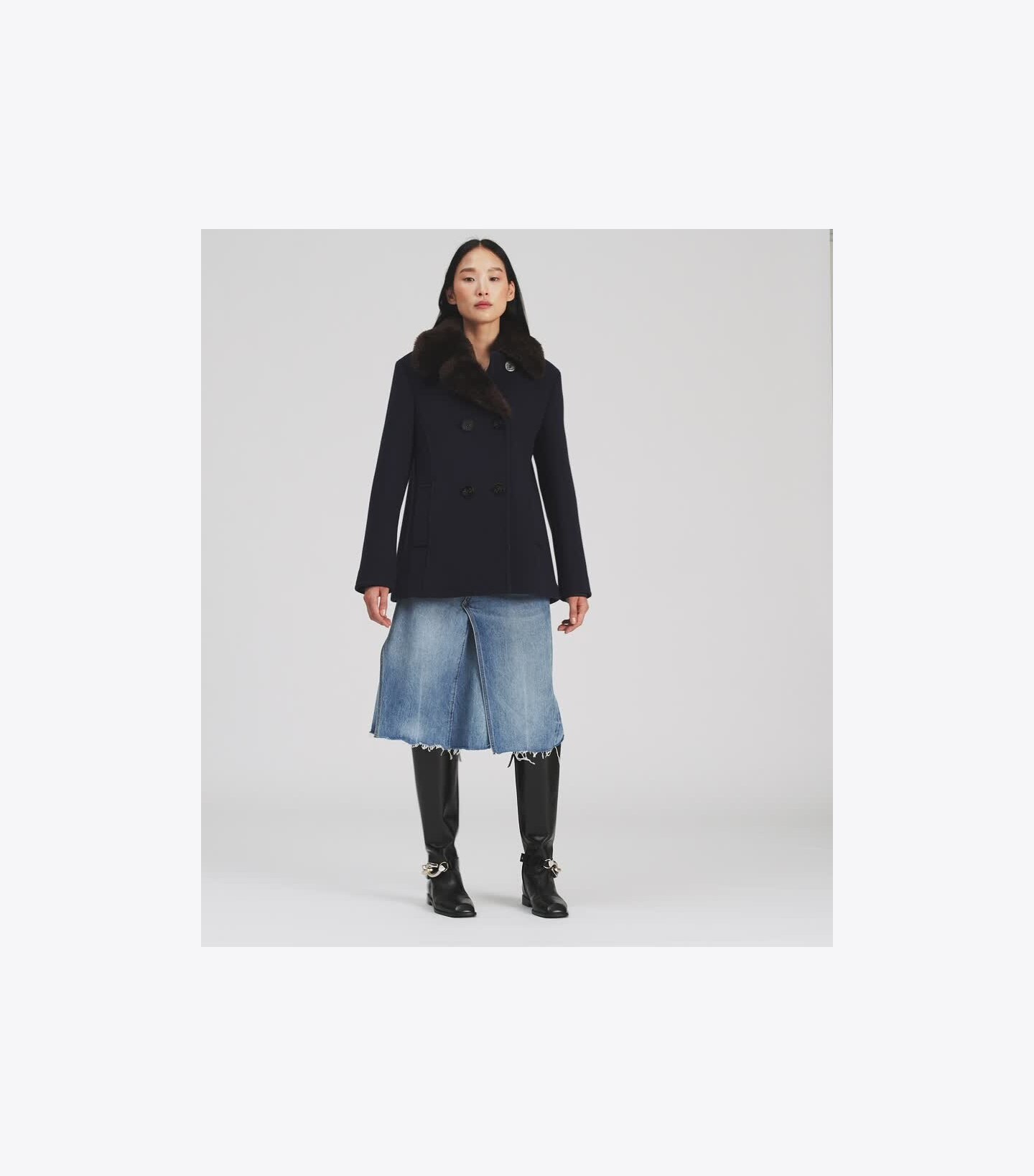 Flannel Peacoat