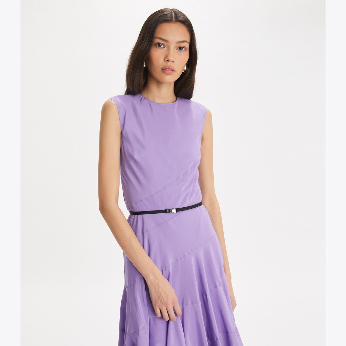 TORY BURCH 青い花柄シルク100%ワンピース US4 Mサイズ Printed Silk Shirtdress: Women's Designer Dresses | Tory Burch