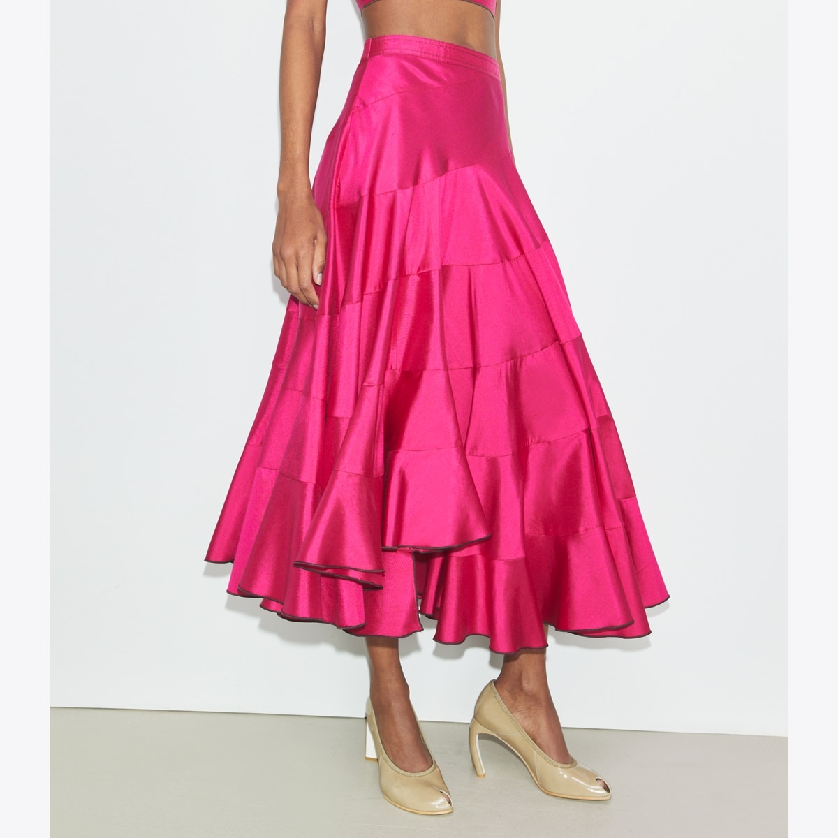 【送料&関税込】Tory Burch Long Skirt Satin Wrap Skirt: Women's Designer Bottoms | Tory Burch