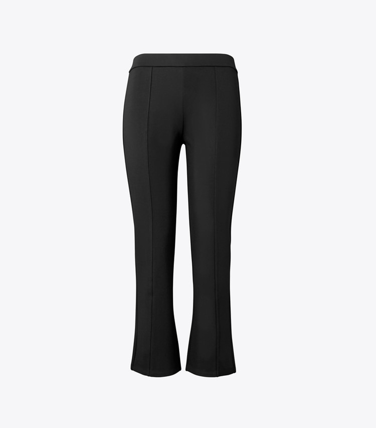 Tory Sport designer bottoms Flared Knit Pant in Black front