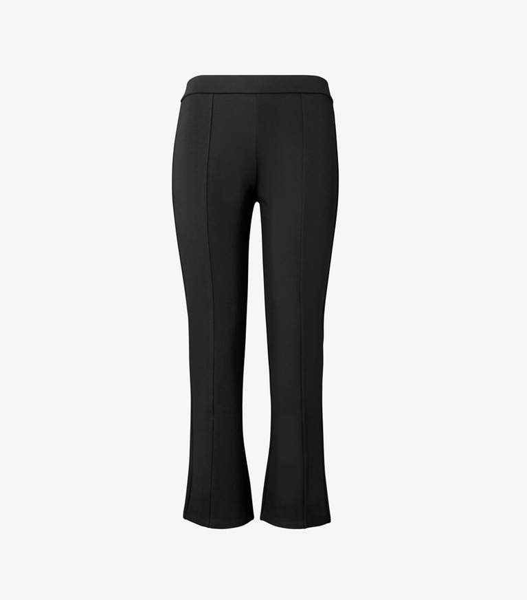 Women's Sport Outfit: mélange tank top + black Capri trousers