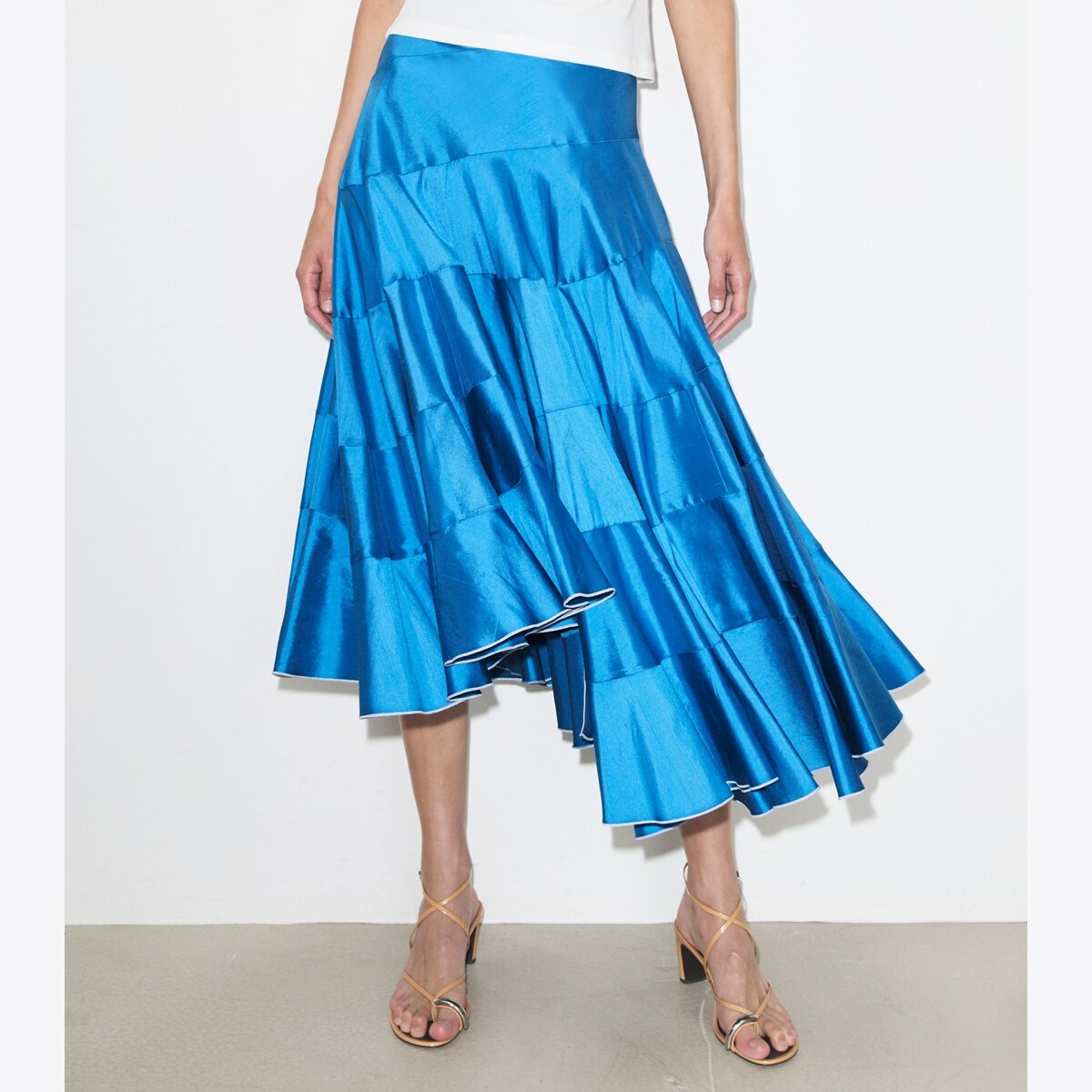 Flared Silk Skirt: Women's Designer Bottoms | Tory Burch