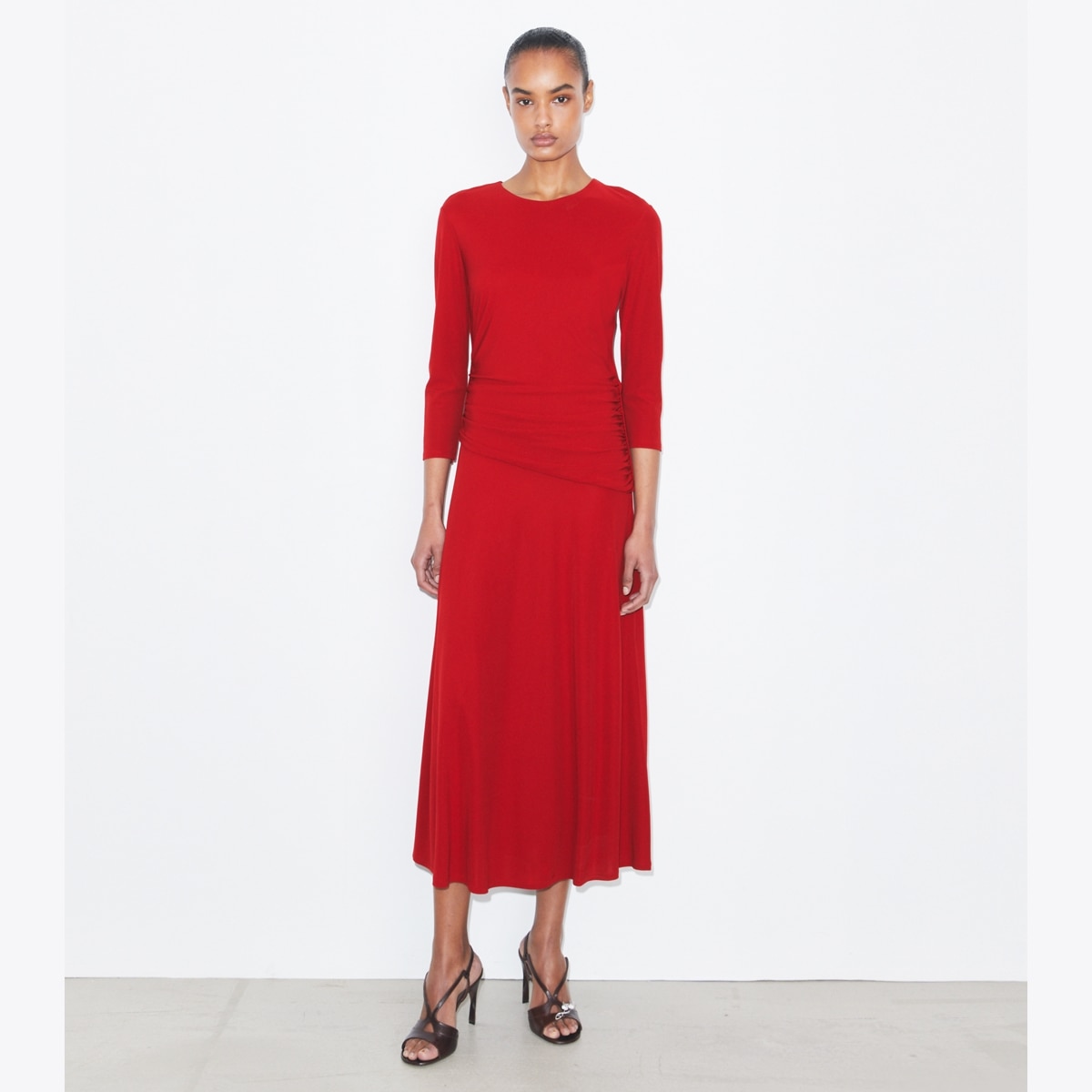 Flared Viscose Dress: Women's Designer Dresses | Tory Burch Flared Viscose Dress: Women's Designer Dresses | Tory Burch