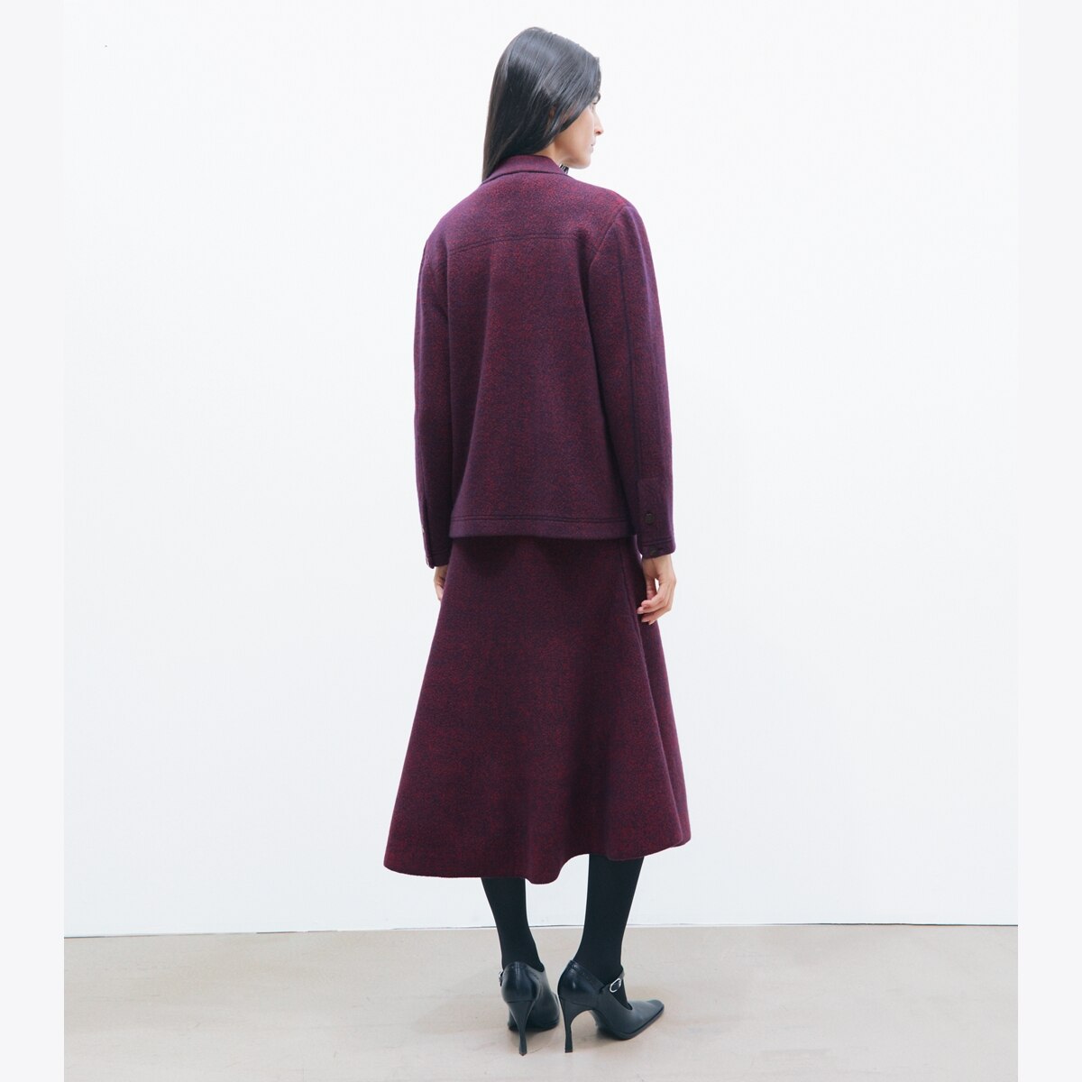 FLARED WOOL SKIRT - thumbnail 3