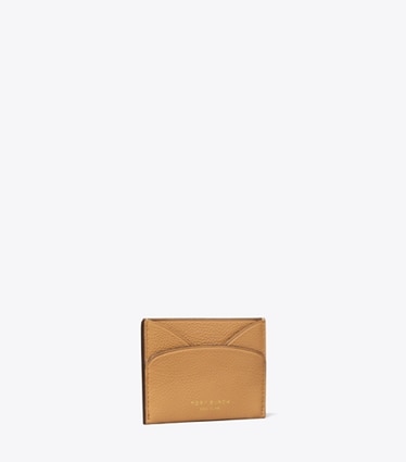 Tory Burch designer card cases Flat Card Case in Tiramisu angle