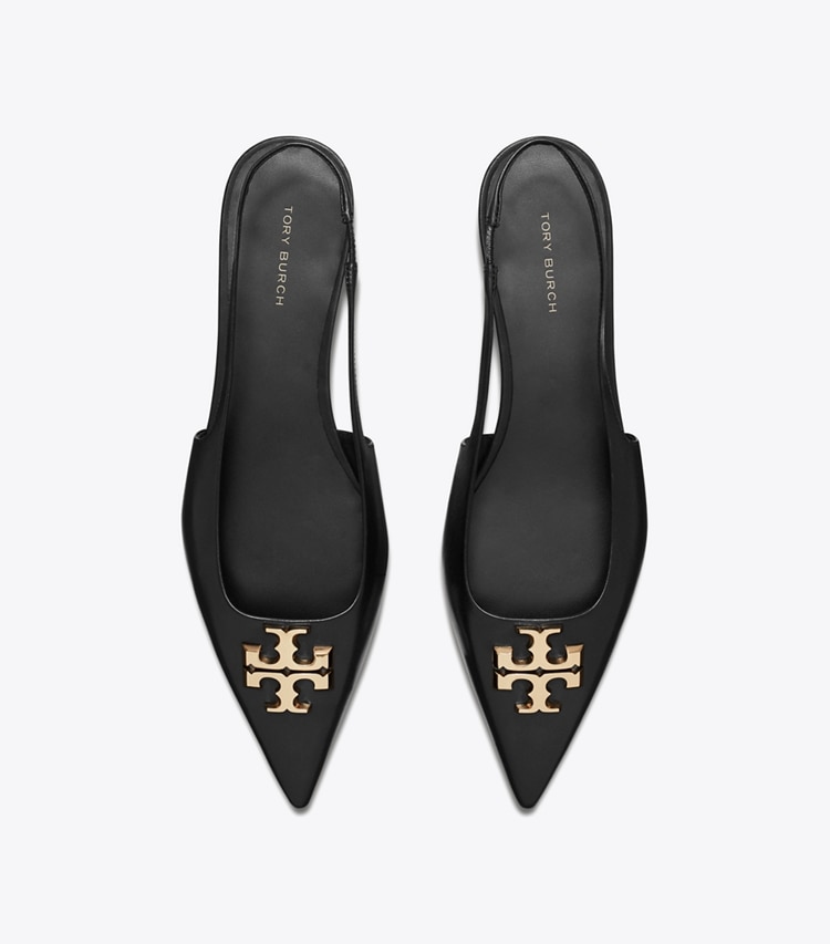 Tory Burch designer mocassini Flat con cinturino posteriore Eleanor in PERFECT BLACK superiore