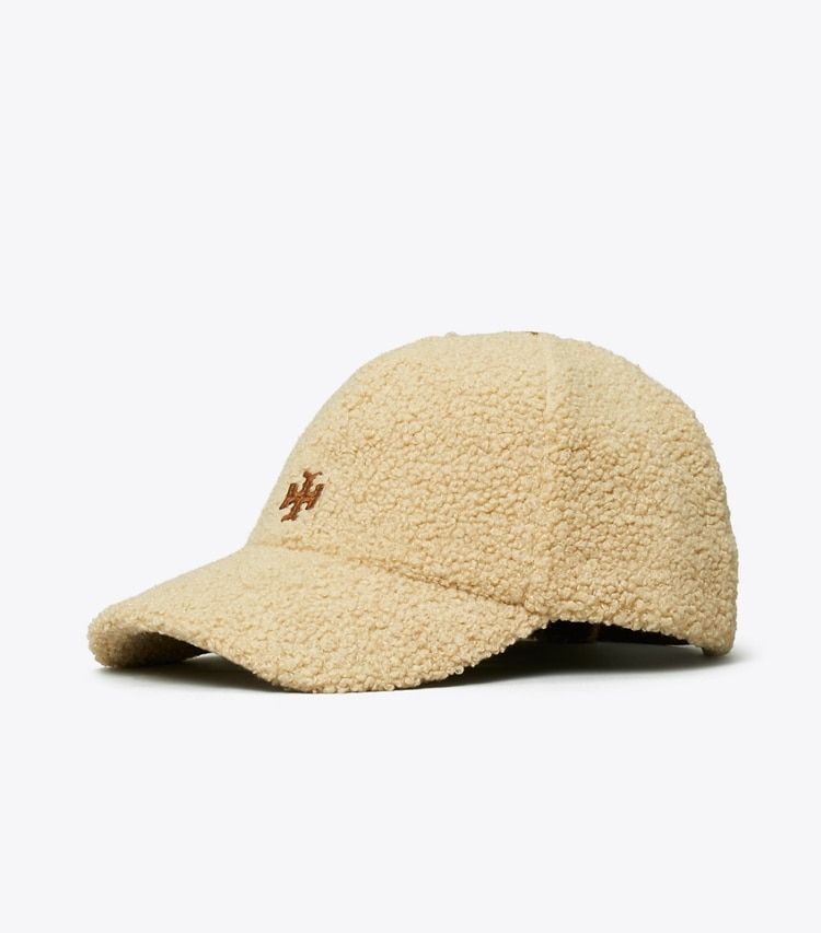 Tory Sport designer hats Fleece Logo Cap in Oatmeal angle