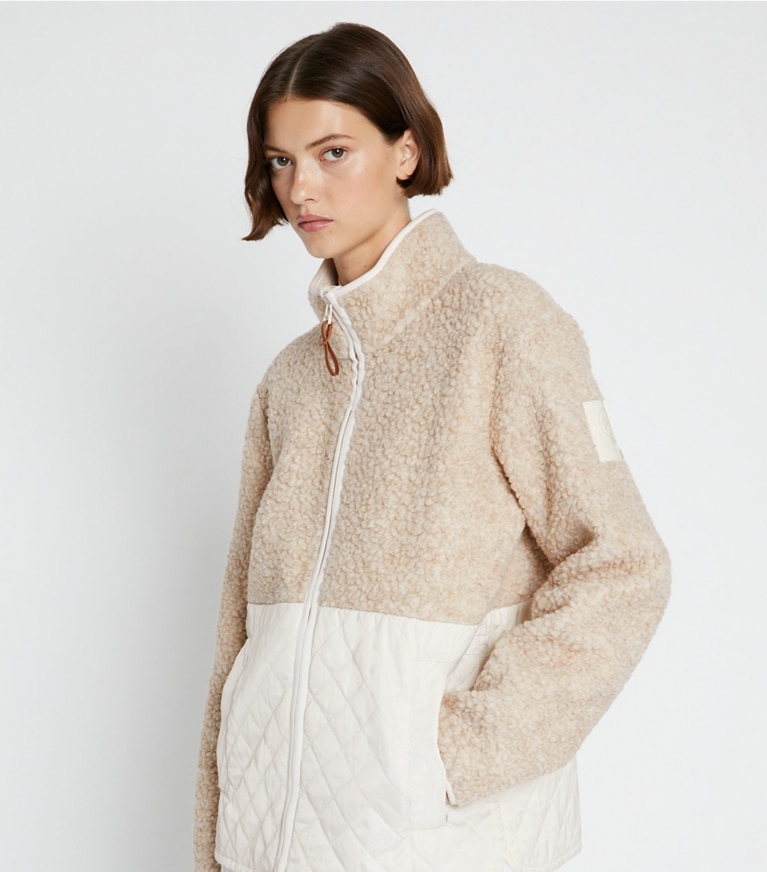 Fleece Quilted Jacket: Women's Designer Coats