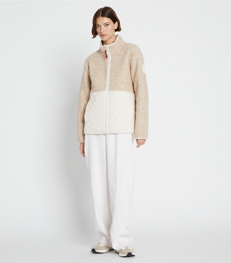 Fleece Quilted Jacket: Women's Designer Coats | Tory Sport