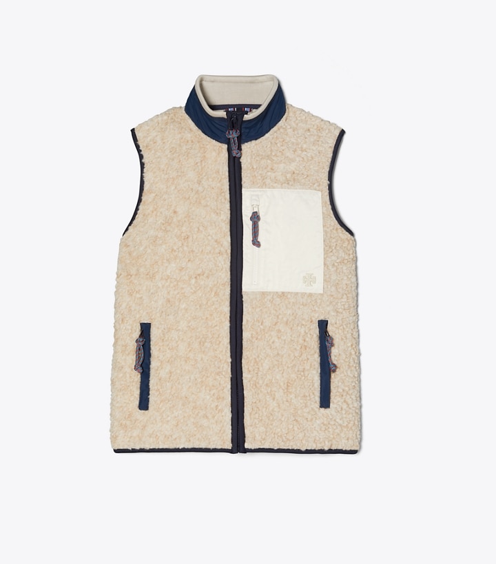 Fleece Zip Vest: Women's Designer Jackets | Tory Sport