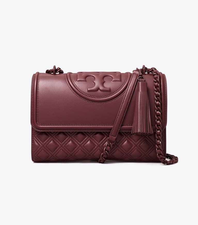 Tory Burch designer shoulder bags Fleming Convertible Shoulder Bag in Wine angle